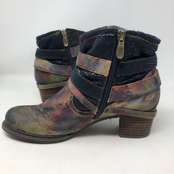 Spring Step L’ Artiste Shazam Multicolored Booties - Picture 8 of 12